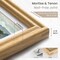 4x6 Solid Oak Wood Picture Frame with Mat – Adaptable for 3.5x5 Photos | HD Tempered Glass Wall & Tabletop Display Frame | Rustic Mortise & Tenon Joinery Photo Frame for Home Décor & Gifting
